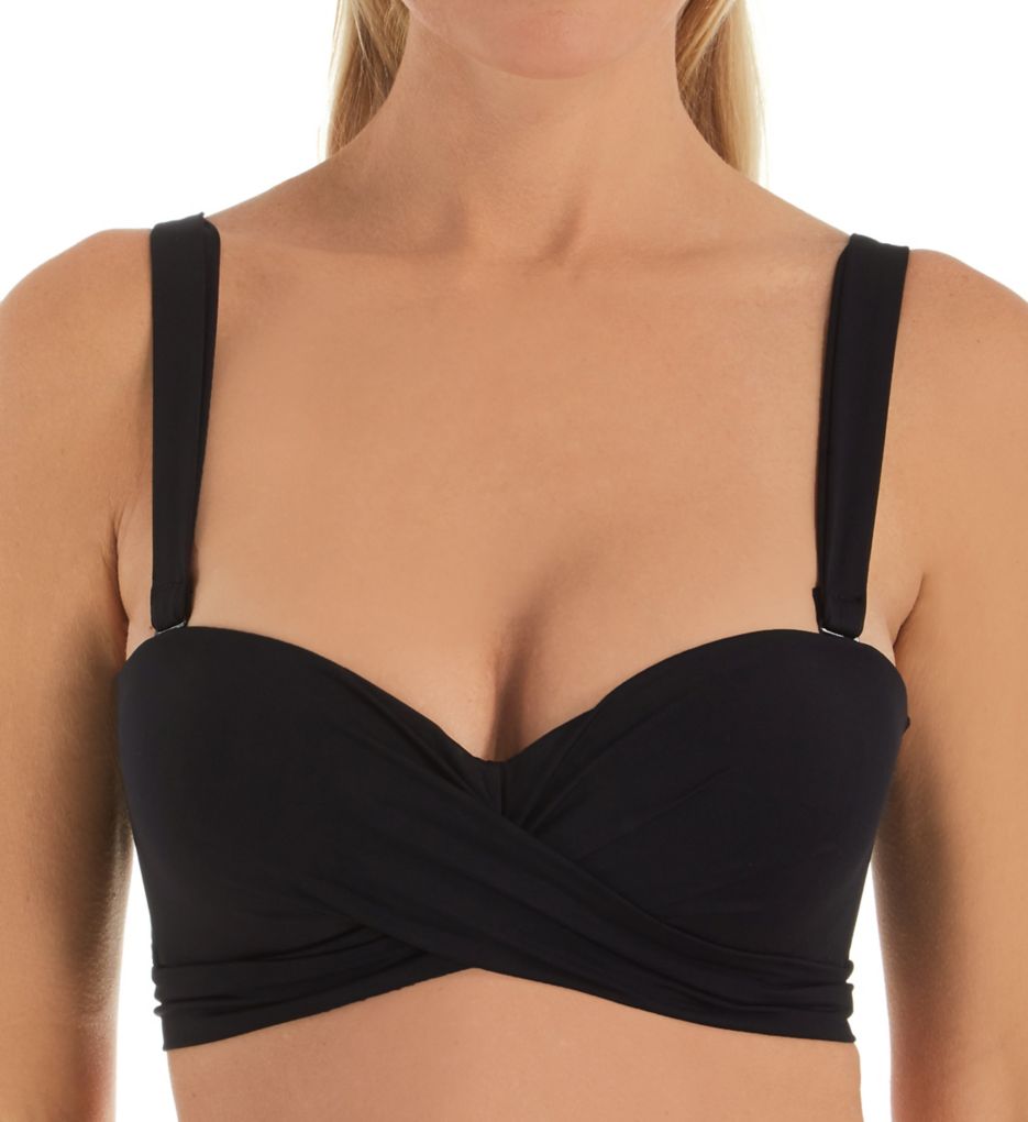 Classic Solids Five Way Bra Sized Bikini Swim Top-fs