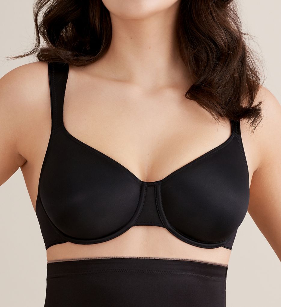 Conturelle Women's Soft Touch Molded Underwire Minimizer Bra in Black | Plus Size 38E | HerRoom.com