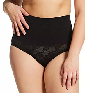Belly Band Brief Panty Black 3X