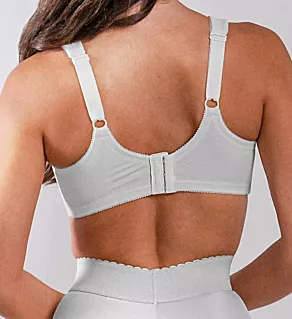 Full Figure Wireless Seamed Cup Bra White 40DD