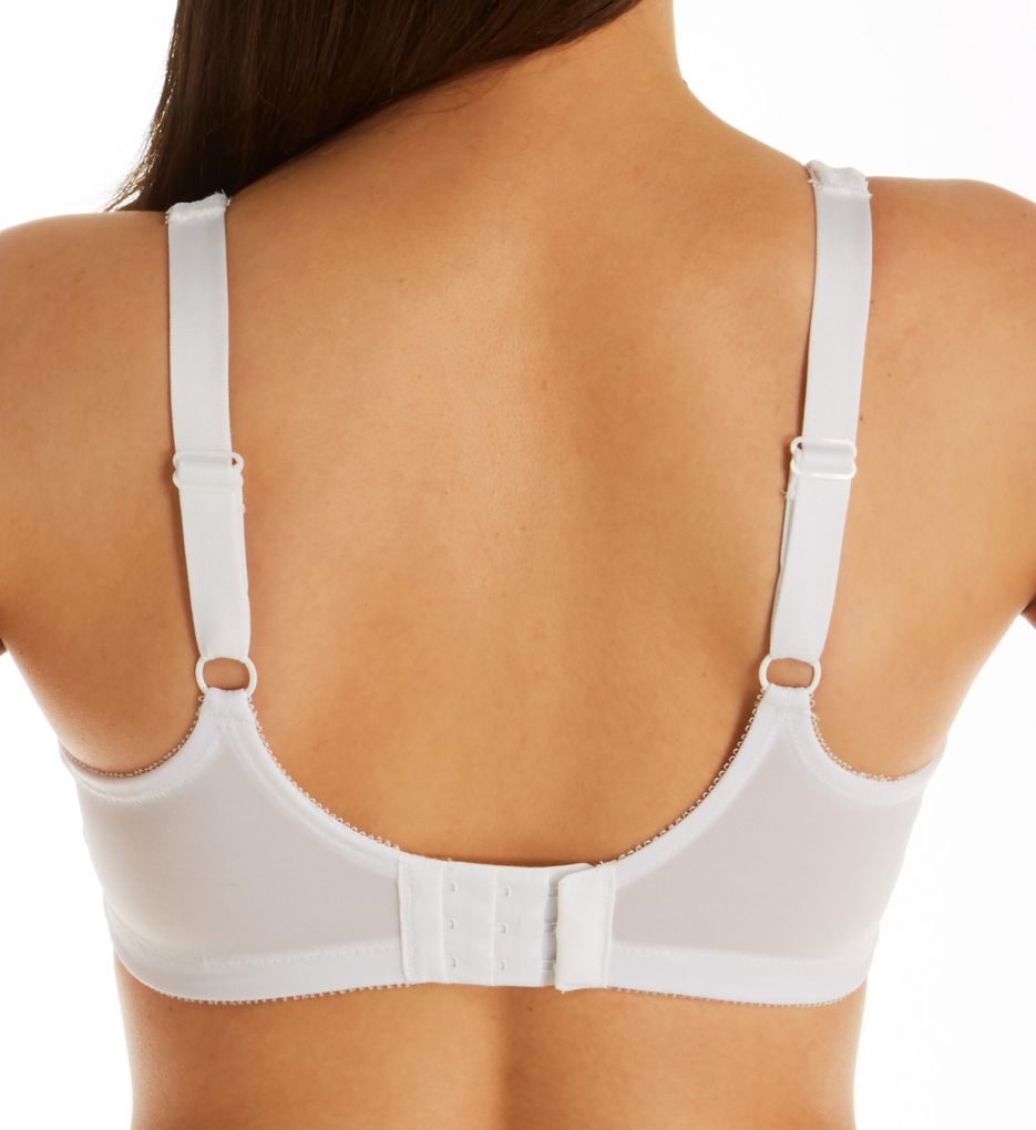Cortland Intimates Long Line Back Support Soft Cup Bra, White, 38C 