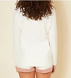 Bella Long Sleeve Short Pajama Set Moon Ivory/Mandorla XS