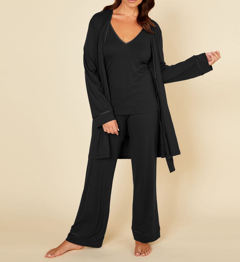 Bella Curvy Racerback Camisole Pant and Robe Set-acs