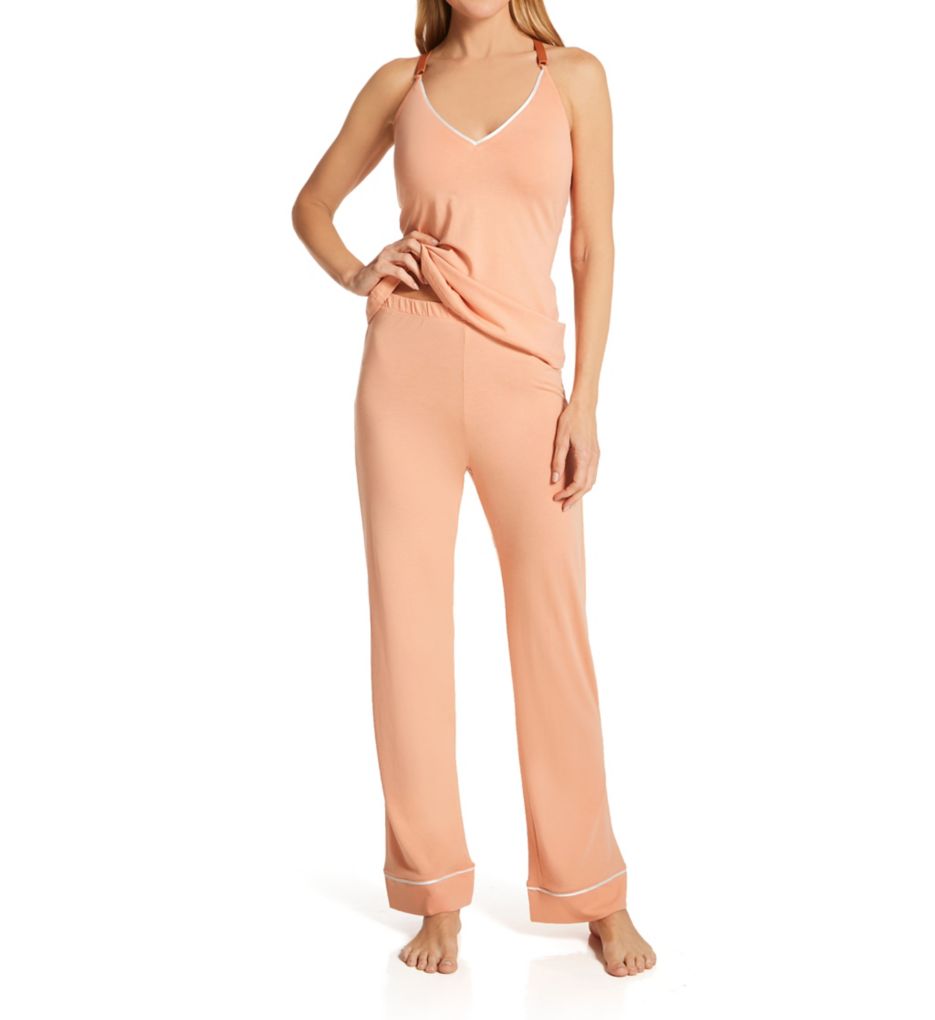 Bella Curvy Racerback Camisole Pant and Robe Set-cs1