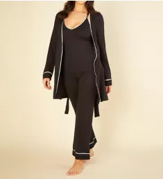 Bella Curvy Racerback Camisole Pant and Robe Set