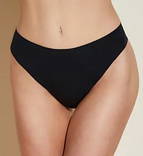 Free Cut High Waist Thong Black S/M