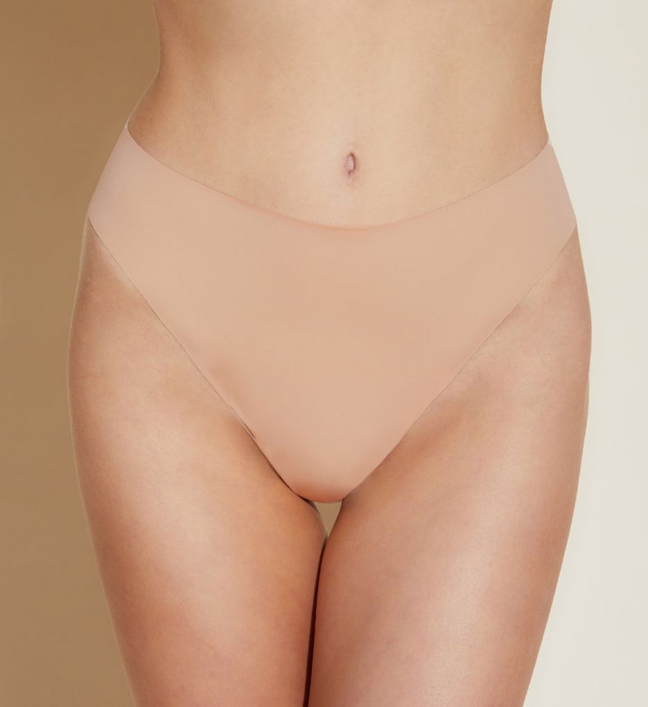 Cosabella Women's Free Cut High Waist Thong Panty in Beige | Size Small/Medium | HerRoom.com