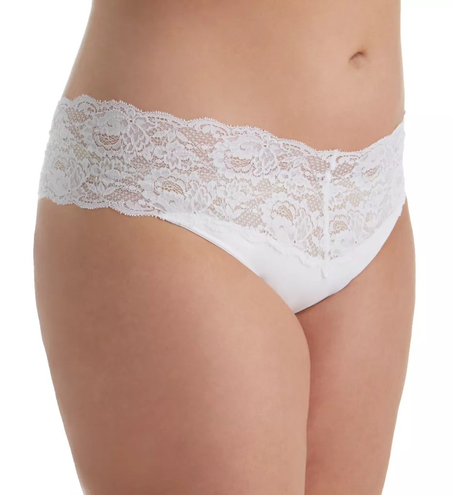 Never Say Never Extended Lovelie Lace Thong White L/XL