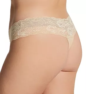 Never Say Never Extended Lovelie Lace Thong Blush L/XL
