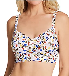 Never Say Never Printed Curvy Sweetie Soft Bra Multi Lights XS