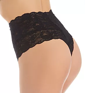 Never Say Never High Rise Thong Black S/M