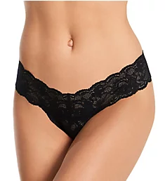 Never Say Never Cutie Low-Rider Lace Thong Black O/S
