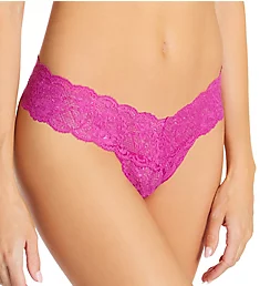 Never Say Never Cutie Low-Rider Lace Thong Cape Fuchsia O/S