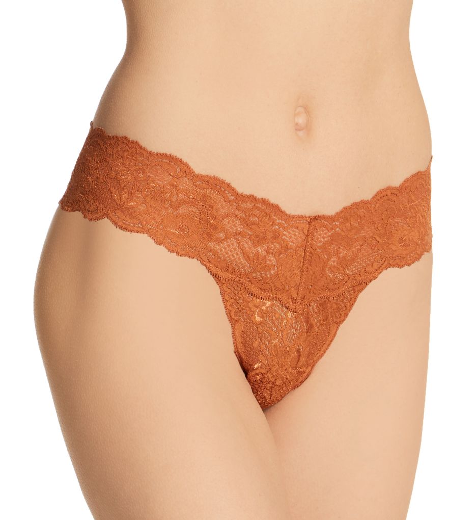 Cosabella Women's Never Say Never Cutie Low-Rider Lace Thong Panty in Beige | HerRoom.com