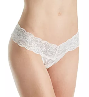 Never Say Never Cutie Low-Rider Lace Thong Moon Ivory O/S