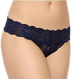 Never Say Never Cutie Low-Rider Lace Thong Navy Blue O/S