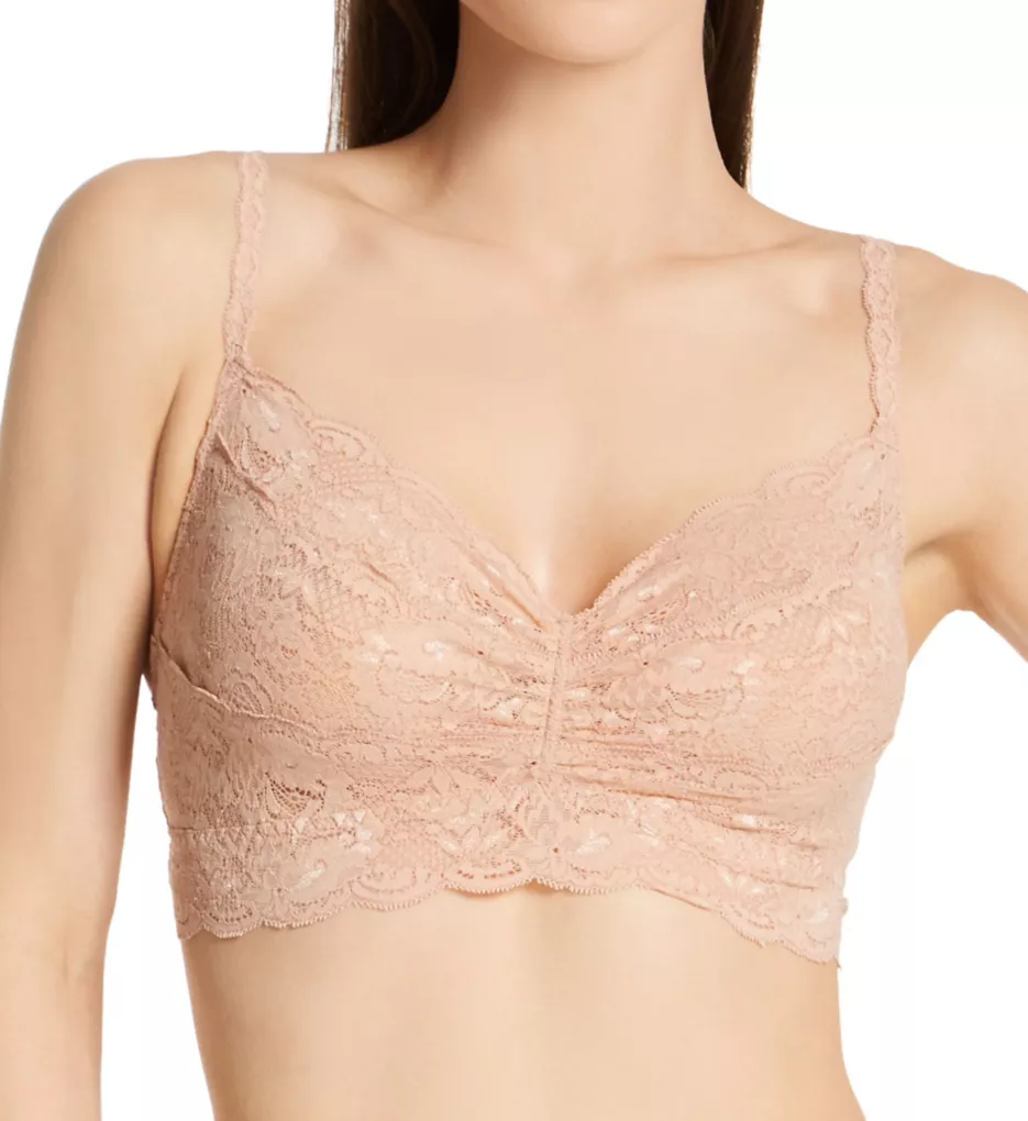 Never Say Never Plungie Longline Bralette Pink Terracotta S by