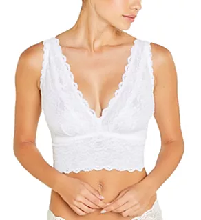 Never Say Never Curvy Plungie Longline Soft Bra White S