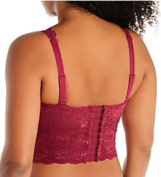 Never Say Never Curvy Plungie Longline Bralette Deep Ruby XS