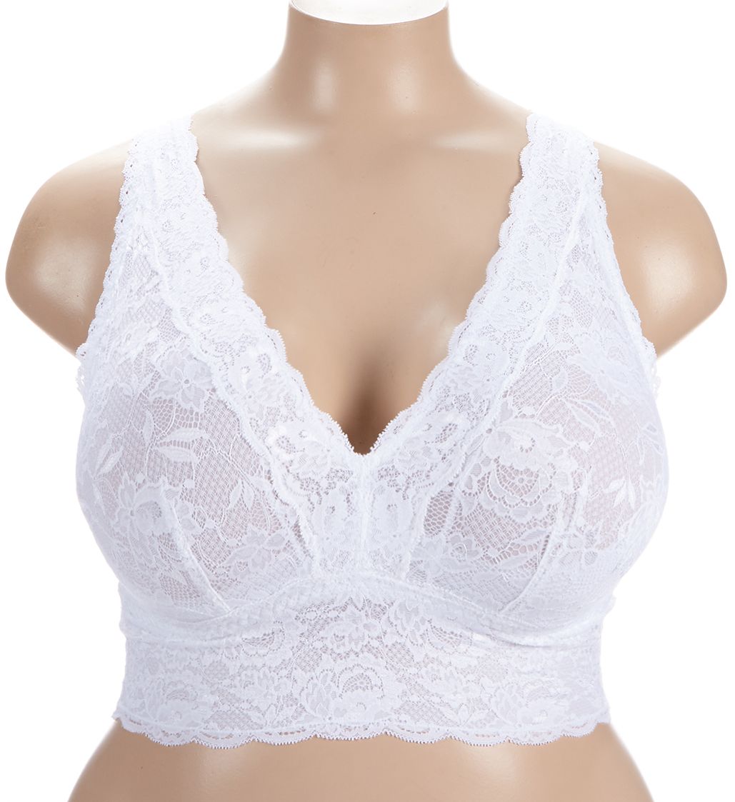Cosabella Never Say Never Curvy Plungie Longline Bralette White XS  - Image 1