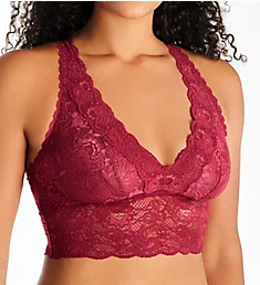 Never Say Never Plungie Pullover Longline Bralette Deep Ruby S
