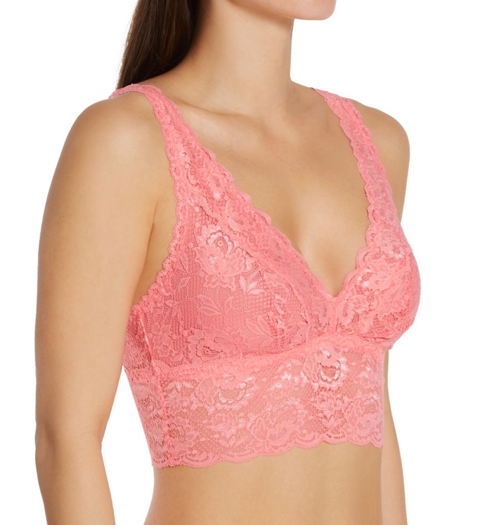 Never Say Never Plungie Pullover Longline Bralette Quartz Pink L