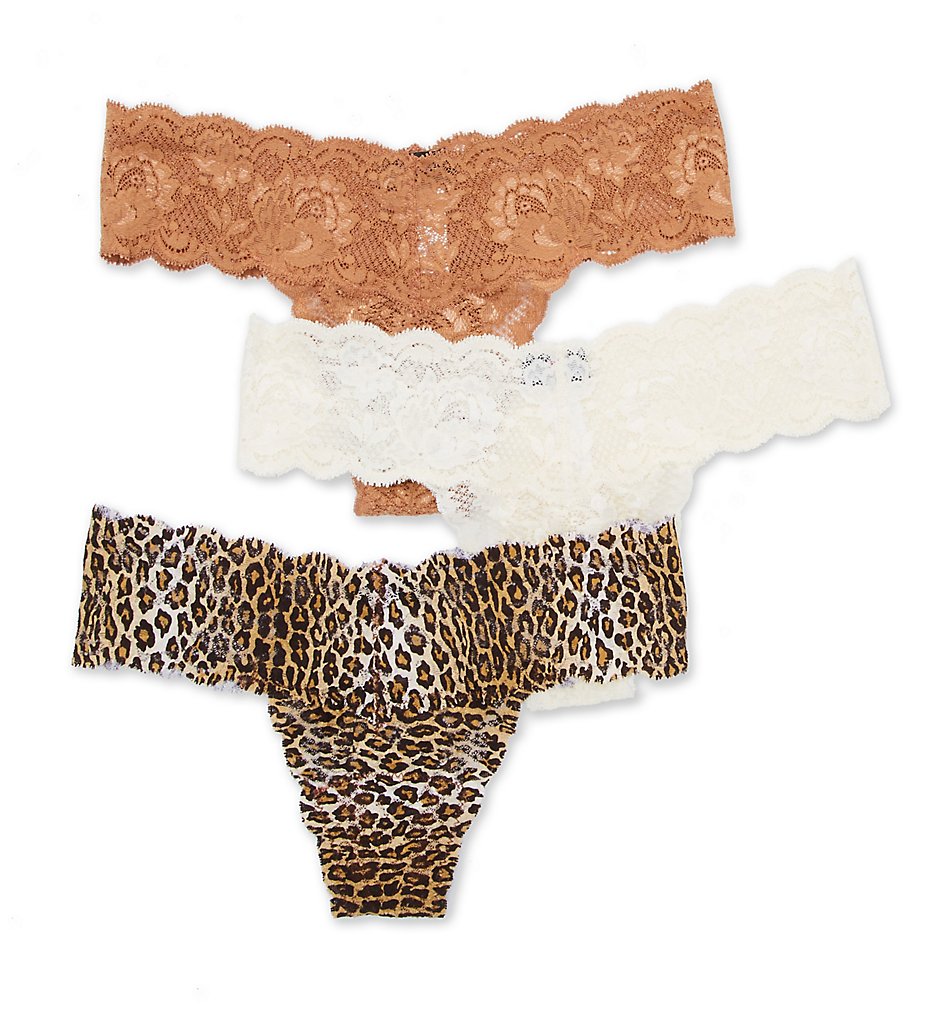Cosabella : Cosabella NSP0321 Never Say Never Cutie Thongs - 3 Pack (Canvas/Tre/Neutral Leo O/S)