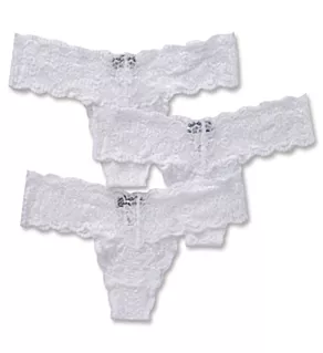 Never Say Never Cutie Thongs - 3 Pack White/White/White O/S