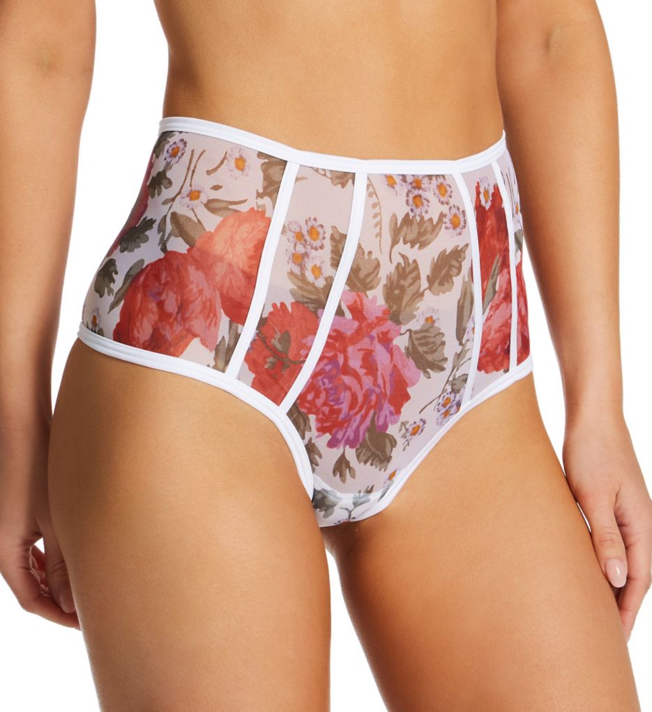Cosabella : Cosabella SAR0561 Sardegna Printed Highwaist Bikini Panty (Peony Floral/ White XL)
