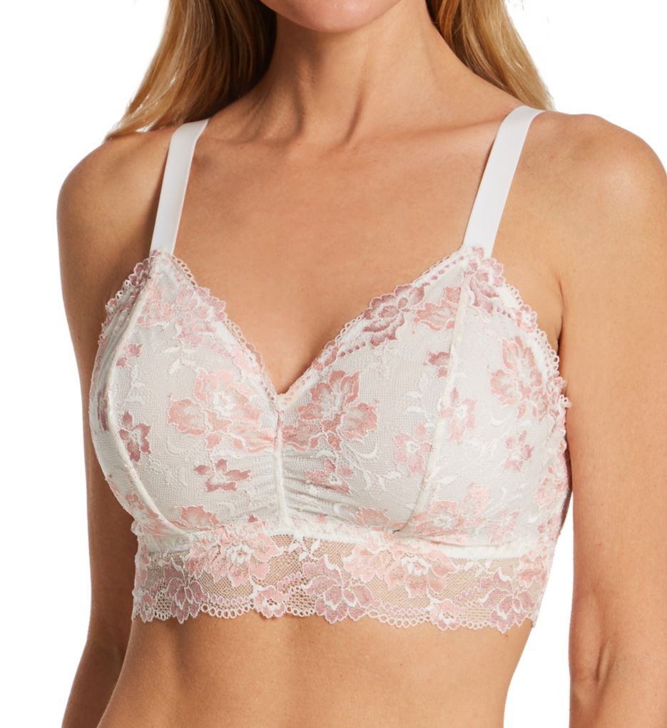 Cosabella Women's Savona Curvy Longline Wireless Bra in Mandorla/Moon Ivy | Size Medium | HerRoom.com