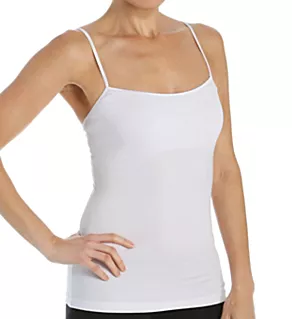Talco Long Camisole with Shelf Bra White S