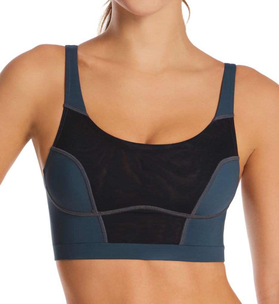Cosabella : Cosabella TRI1381 Triathlon Longline Sports Bra (Petra/Black XS)