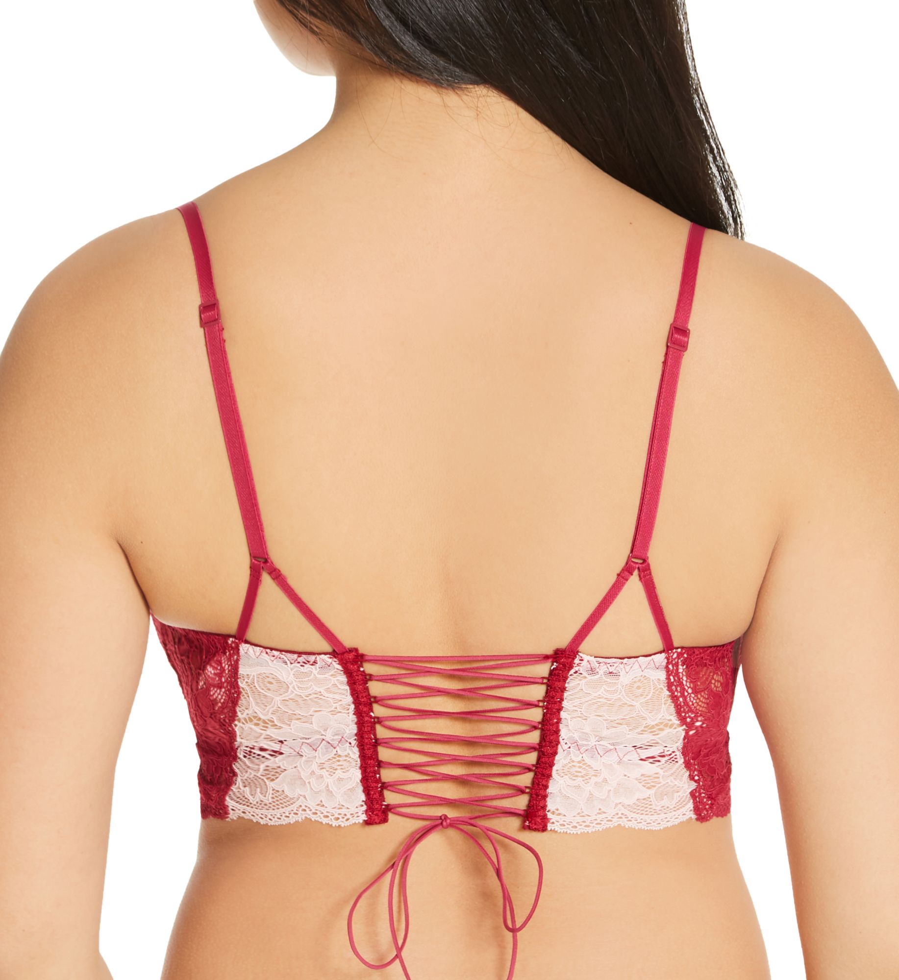Cosabella Tosca Sweetie Bralette Deep Ruby/Powder Pink S  - Image 2