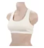 Cottonique Latex Free Organic Cotton Racerback Croptop Bra W12299 - Image 10