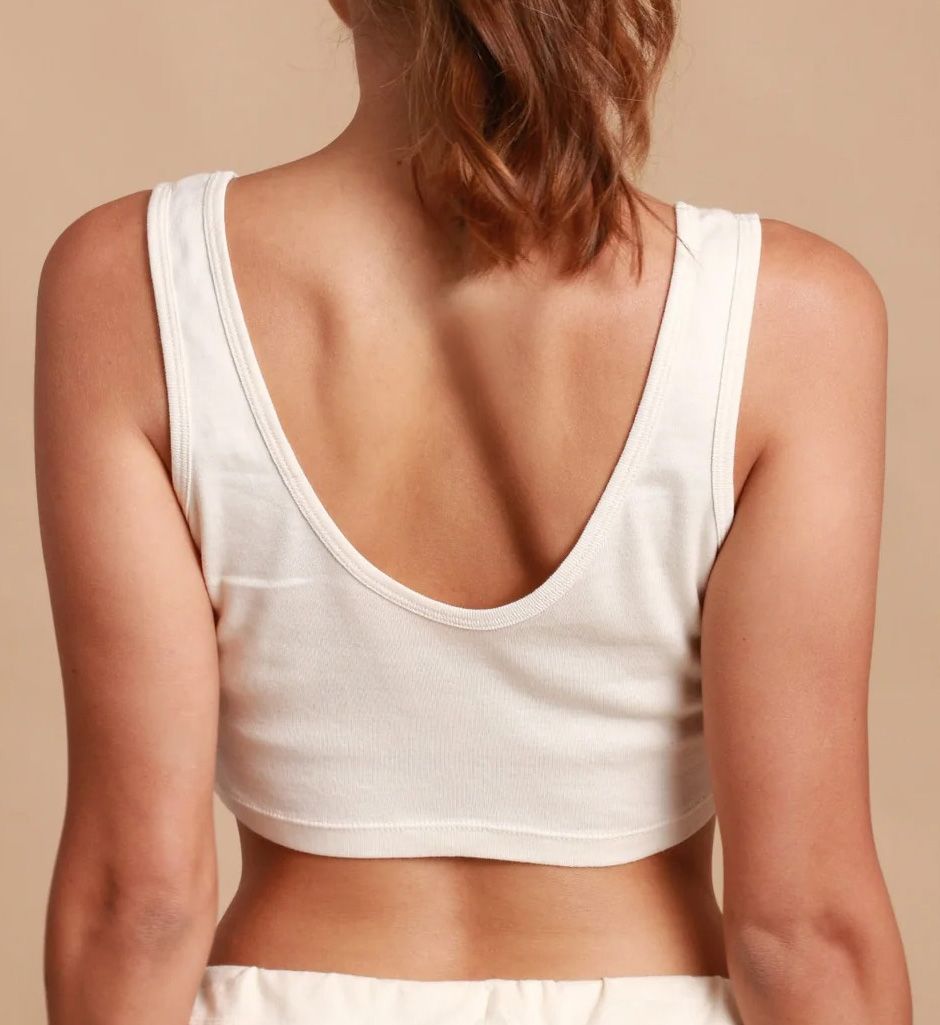 Cottonique 100% Organic Cotton Rib Bra Liner Natural 7  - Image 2