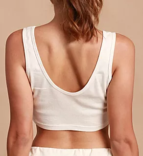 100% Organic Cotton Rib Bra Liner Natural 5
