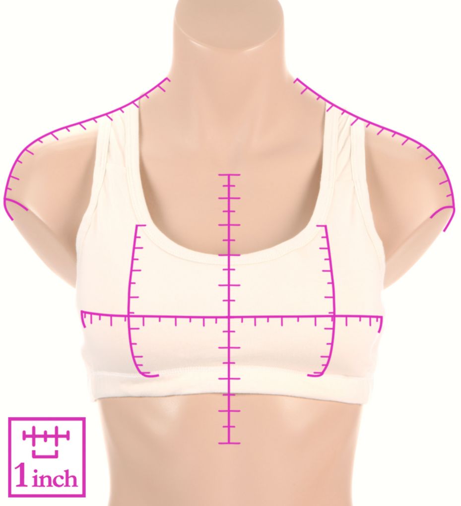 Cottonique Latex Free Organic Cotton Racerback Croptop Bra 2265 - Image 3