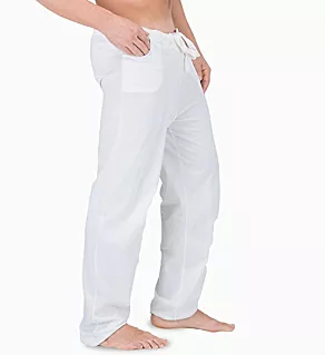 Latex Free Organic Cotton Drawstring Lounge Pant Nat 2X/3X