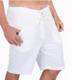 Latex Free Organic Cotton Drawstring Lounge Short Natural S/M