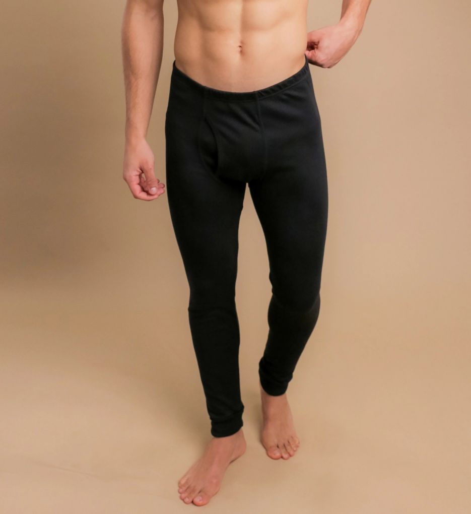 Latex Free Cotton Thermal Long Johns w/ Fly NAT M by Cottonique