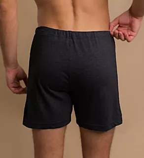 Latex Free Organic Cotton Loose Boxer Short Melange Black L/XL