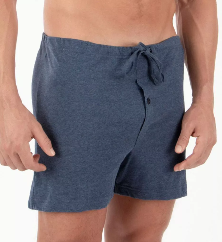 Cottonique Men's Latex-Free Drawstring Loose Boxer Short made from 100%  Organic Cotton (S/M, Melange Blue) at  Men's Clothing store