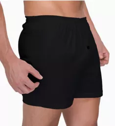 Latex Free Organic Cotton Elasticized Loose Boxer Blk S