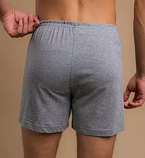 Latex Free Organic Cotton Elasticized Loose Boxer Heather Grey L