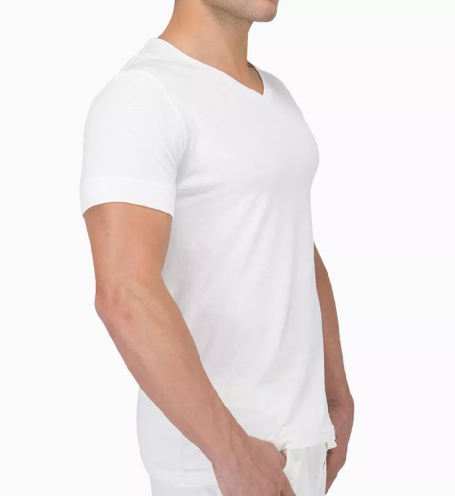 Latex Free Organic Cotton V-Neck T-Shirt NAT L