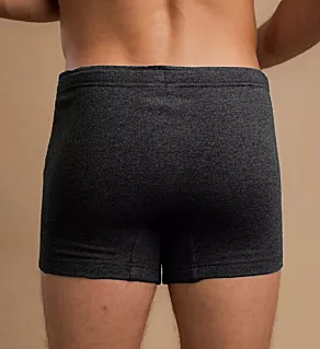 Latex Free Organic Cotton Drawstring Boxer Brief Melange Black XL