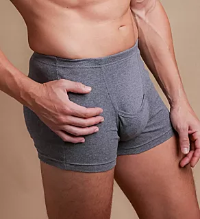 Latex Free Cotton Ribbed Elasticized Boxer Brief MELGRY M