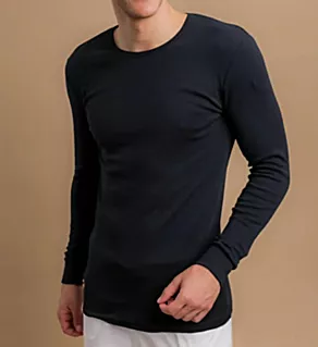 Latex Free Organic Cotton Ribbed T-Shirt BLK M