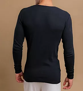 Latex Free Organic Cotton Ribbed T-Shirt BLK M