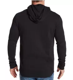 Long Sleeve Lightweight Cotton Jersey Hoodie BLK 2XL